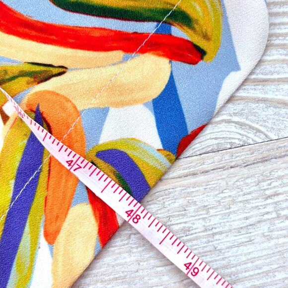 New Alexia Admor Iris Drop Shoulder Wrap Dress | Large Palm Multi 12 - Picture 11 of 11